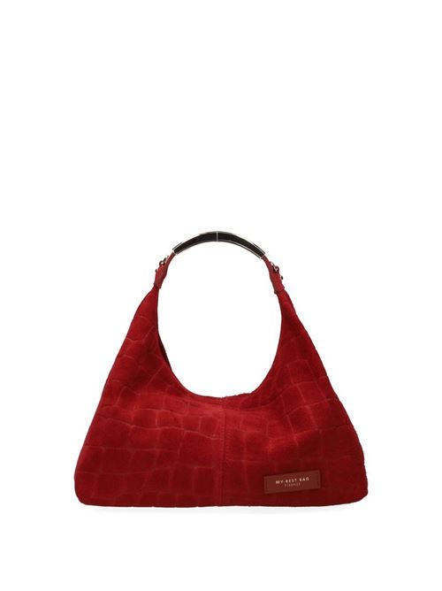 ellisse croco suede MY BEST BAG FIRENZE | F2-MYB-3032L-S02BORDEAUX